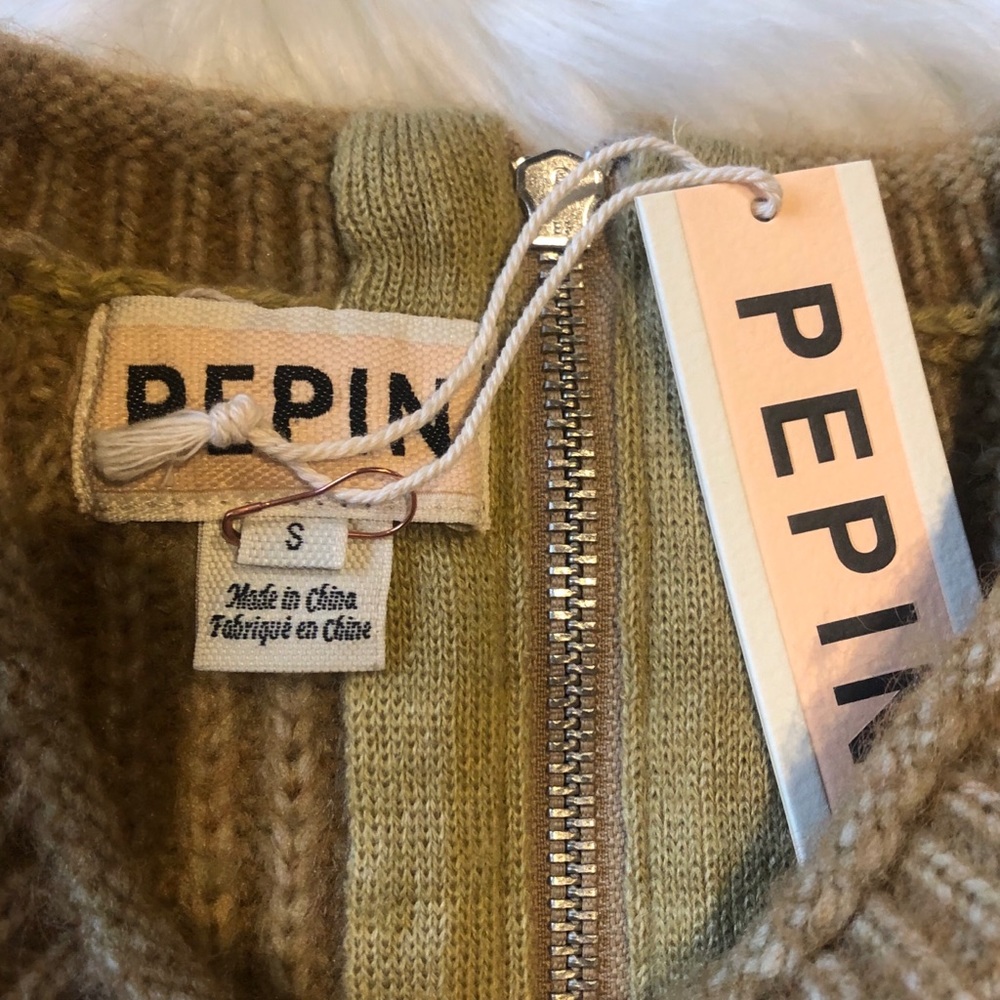 NWT Anthropologie Pepin Chunky Knit Crewneck Sz S - Picture 3 of 4